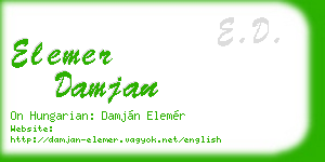 elemer damjan business card